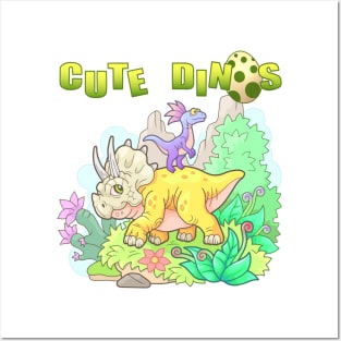 little cute dinosaurs Posters and Art